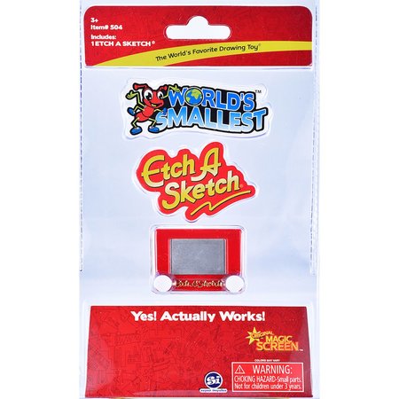 SUPER IMPULSE Worlds Smallest Etch A Sketch Plastic Red/White 504